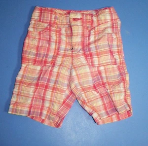 EST. 1989 BRAND  BOYS OR GIRLS COTTON  SIZE 4 PINK PLAIDS 4 POCKETS  MULTI-COLOR - Picture 1 of 3