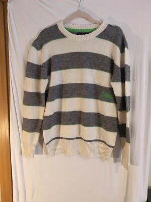 Vintage 90s Skater Billabong Striped Knitted Wool Sweater Mens Size Medium  - Image 1 of 4