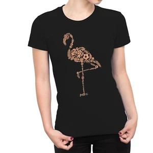 1Tee Damen T-Shirt Flamingo tropische Blumen - Bild 1 von 5