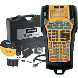 NEW DYMO Rhino 6000 Label Machine Industrial Kit Labeler Printer Case Starter - Picture 1 of 6