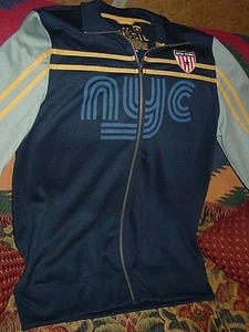 Rarität Vintage Sammlerstück Fossil Marke Warm Up Track Sweatshirt Jacke New York   - Bild 1 von 7
