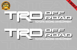 TRD OFFROAD Decal Set Toyota Tacoma Tundra Truck Bed Vinyl Sticker White/Black