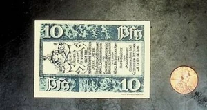1921 Alemania CREDITBANK MUNDEN 10 fennig billete / dinero de emergencia - Imagen 1 de 2