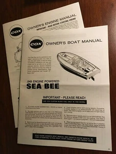 COX .049 SEA BEE BOAT OWNER'S INSTRUCTION AND 049 ENGINE MANUAL - Picture 1 of 1