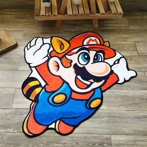 Super Mario Shaped Soft Rug, Gamer Room Rug, Gaming, Player, 2.6x2.6 - Picture 1 of 6