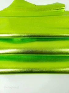 Green 9018 Goat Soft Metallic Leather - Picture 1 of 3