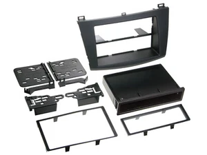 für Mazda 3 BL Auto Radio Blende Montage Einbau Rahmen 2-DIN Doppel-DIN schwarz - Bild 1 von 2