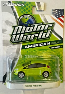 1:64 Greenlight Motor World Lime Green Ford Fiesta American Edition Series 7 - Picture 1 of 5