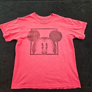 Mickey Mouse Disney Red Short Sleeve Cotton Blend T-Shirt Youth L - Picture 1 of 6
