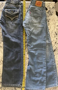 Lot Of 2 Size 12 Levi’s & Request Bootcut Jeans Classic & Stitch Flap Pockets - Picture 1 of 19