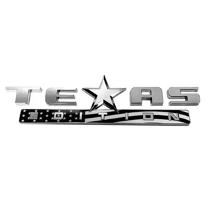 1PC 3D TEXAS EDITION EMBLEM Silver+Black+American Flag Trunk Car Universal Decal - Picture 1 of 7