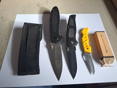 3 FROST Cutlery Knife AIRBORNE RANGER 5" Pocket Clip Sheath & Yellow Compliment - Image 1 of 4