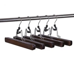 1PC Kleiderbügel Holzfälligkeit Hanfu Hosen Haken Pferde gesicht Rock Rack - Bild 1 von 11
