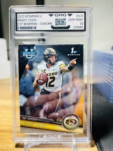 2023 Bowman U Chrome Brady Cook Rookie GMG Graded 10 Gem Mint 💎 1st Bowman - Picture 1 of 1
