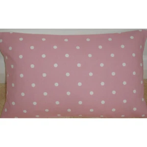 12x16 Oblong Cushion Cover Pink Polka Dot White Spots Dots 16x12 16"x12" 40x30cm - Picture 1 of 1