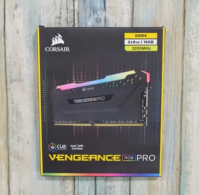 Corsair 3200 MHz RGB 16GB DDR4 Ram SDRAM - Black CMW16GX4M2C3200C16 - Image 1 of 4