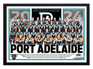 Framed 2024 Port Adelaide Power AFL Finalists Football Poster - 62cm x 44.5cm - Picture 1 of 4