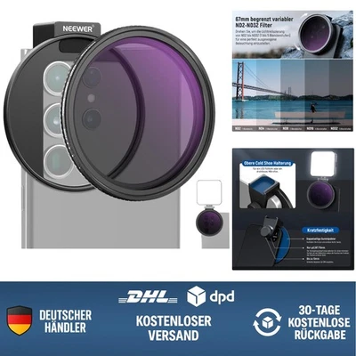 Handy Objektiv Filter Set 67mm ND2-ND32 Universal für iPhone Galaxy - Bild 1 von 4