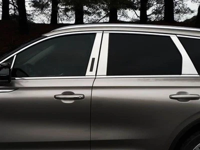 Borde de pilar de acero inoxidable QAA PP60612 8 piezas para Lincoln Corsair 2020-2025 Foto 1 de 4