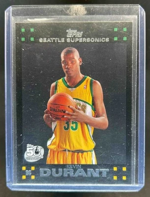 2007-08 Topps Kevin Durant Rookie RC #112 Supersonics Foto 1 de 2