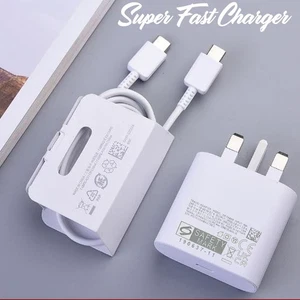 25W Super Fast Type C Charger Plug &USB-C Cable For Samsung Galaxy TAB S11 Ultra - Picture 1 of 11