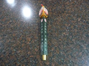 RARE VTG N5-31 LONG TRAIL ALE BEER TAP HANDLE KNOB 16" PLASTIC HIKER TOP VERMONT - Picture 1 of 2