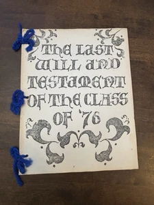 Class Will Rosemary Choate Hall High School Jamie Lee Curtis 1976 Vintage - Bild 1 von 8