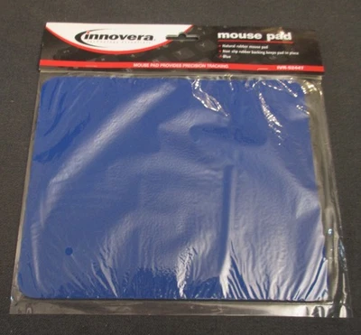 Large Mouse Pad Blue, Innovera Non-slip Rubber backing 9¼”X7.68” IVR-52447, NEW - Image 1 of 3