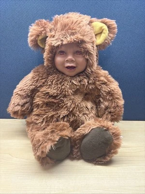 Anne Geddes Baby Doll Bear Brown Eyes Fur Vintage 1997 VINTAGE. Great Condition - Image 1 of 4
