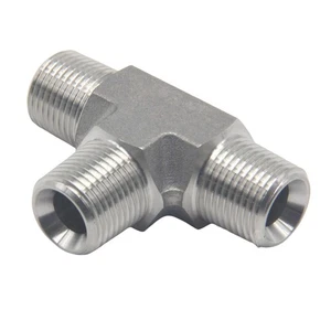 3/4" Male NPT 3 Way Tee Fittings Stainless Steel 304 - Picture 1 of 5