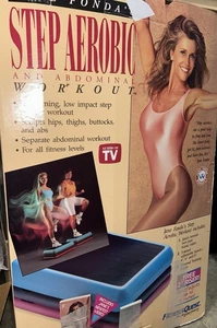 Jane Fonda Fitness Quest Step Aerobics 3 Tier Exercise Stepper No Tape - Picture 1 of 2