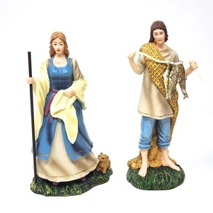 THOMAS KINKADE Sígueme y Campesino Devotado COLECCIÓN GUIRNALDA DE BELÉN Estatuillas - Imagen 1 de 24