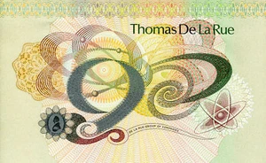 United Kingdom Thomas De La Rue Large Trial Test Note 231b Banknote Money - Picture 1 of 1