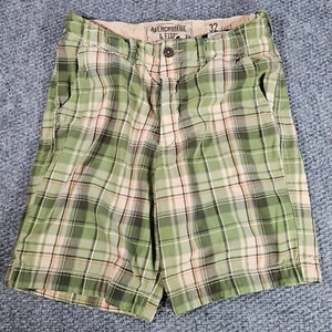 Abercrombie & Fitch Plaid Shorts Casual Everyday Comfort Size 32 - Picture 1 of 6