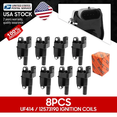 8x Ignition Coil Set For 2007 08 09 10 11 12 2013 Chevrolet Avalanche 4.8L 5.3L - Image 1 of 4