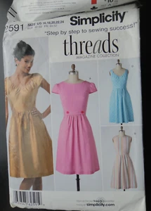 Simplicity pattern 2591 dress . sizes 16 to 20 cut and complete - Picture 1 of 2