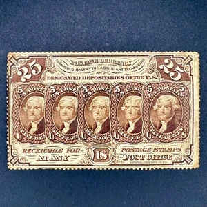 US 25c Fractional Currency FR 1280 (First Issue) Perf. Edges w/out ABC Monogram - Picture 1 of 2