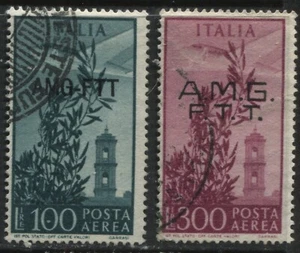 Italy overprinted Trieste Airmails 100 and 300 lire used - Picture 1 of 1