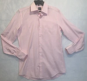 Hugo Boss Men's Hank Kent Travel Slim Performance Stretch Dress Shirt 38 15 - Picture 1 of 7