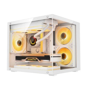 Mini Transparent Desktop Computer Case PC Tower For M-ATX/ITX Motherboard - Picture 1 of 13
