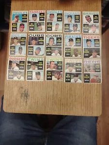 15 Card Lot 1964 Topps Baseball Rookie Stars: Unsearched Estate Liquidation Ex + - Picture 1 of 14