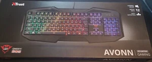 BRAND NEW TRUST GAMING KEYBOARD ILLUMINATED FULL SIZE  - Picture 1 of 4