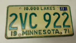 1971 MINNESOTA Nummernschild 2VC 922 - Bild 1 von 1
