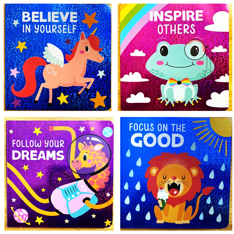 Believe, Focus, Follow, Inspire Sparkly Children's Board Books YOUR CHOICE NEW! - Image 1 of 1