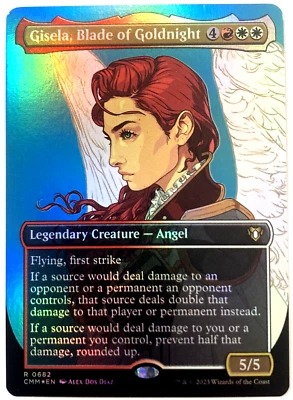 MTG Gisela, Blade of Goldnight BORDERLESS FOIL Commander Masters 0682 NM - Image 1 of 4