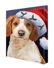 Brittany Spaniel Dog Canvas .75" Personalized Digital Painting Christmas Nwt