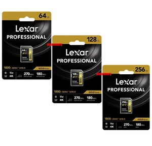 Lexar Professional 64GB 128GB 256GB 512GB SDXC 1800x UHS-II V60 SD Memory Card - Picture 1 of 5