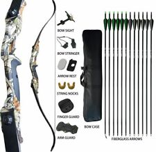 40lb Archery Takedown Recurve Bow&12x Arrows Set Right Handed Outdoor Hunting