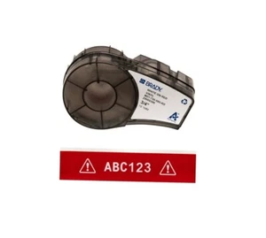 Brady Etikettenkassette M21-750-595-RD weiß auf rot Vinyl 3/4"x21', 1/Stck KOSTENLOSER VERSAND - Bild 1 von 1