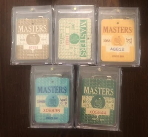 1984-1990 MASTERS BADGE LOT OF 5 CRENSHAW, LANGER,FALDO, LYLE NICE!!! - Picture 1 of 7